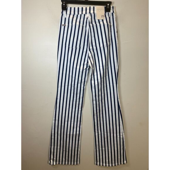 Alice & Olivia Women's CD403311630 Size 25 Indigo Admiral Stripe Bootcut Jeans - Picture 5 of 11